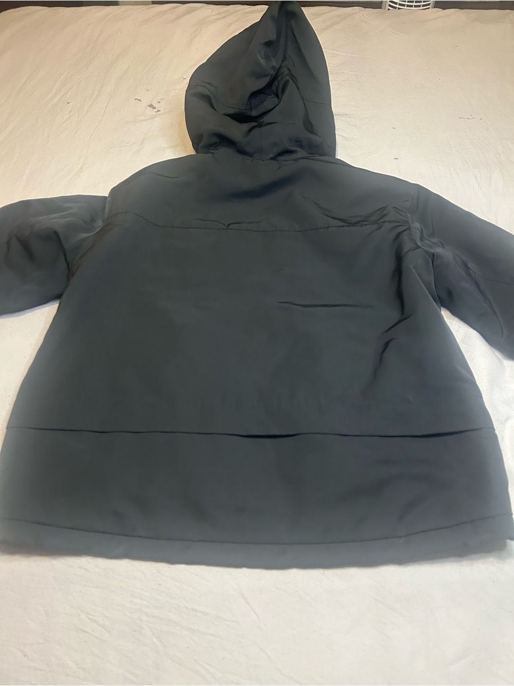 Uniqlo Black Hooded Kids Raincoat with Front Zip - Picture 10 of 11